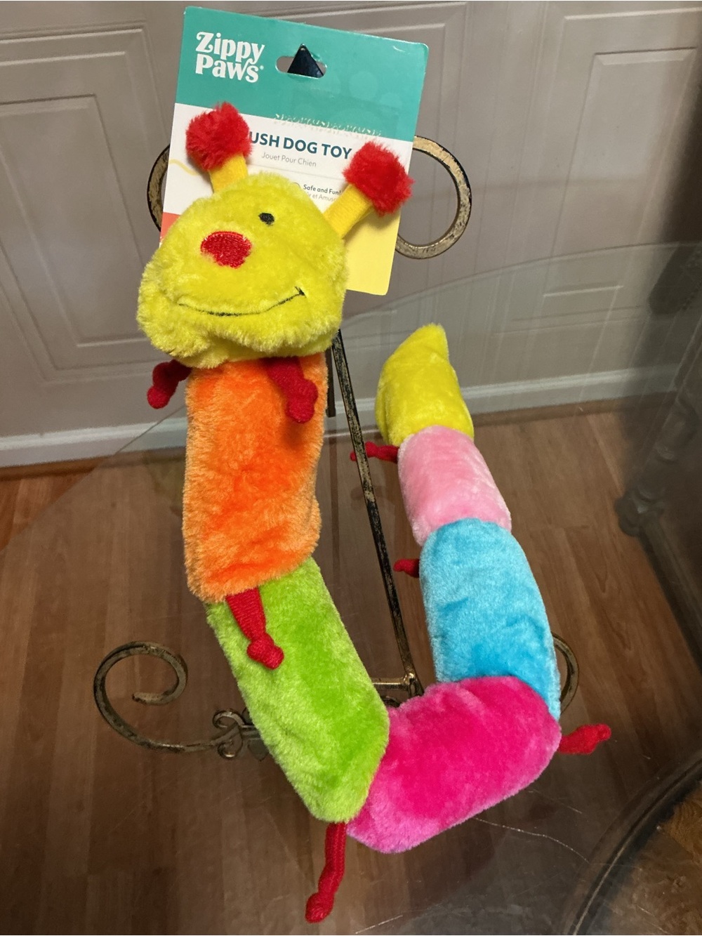Zippy Paws Multicolor Caterpillar Christmas Deluxe Dog Toy 30”